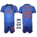 Nederland Denzel Dumfries #22 Bortedraktsett Barn VM 2022 Kortermet (+ Korte bukser)